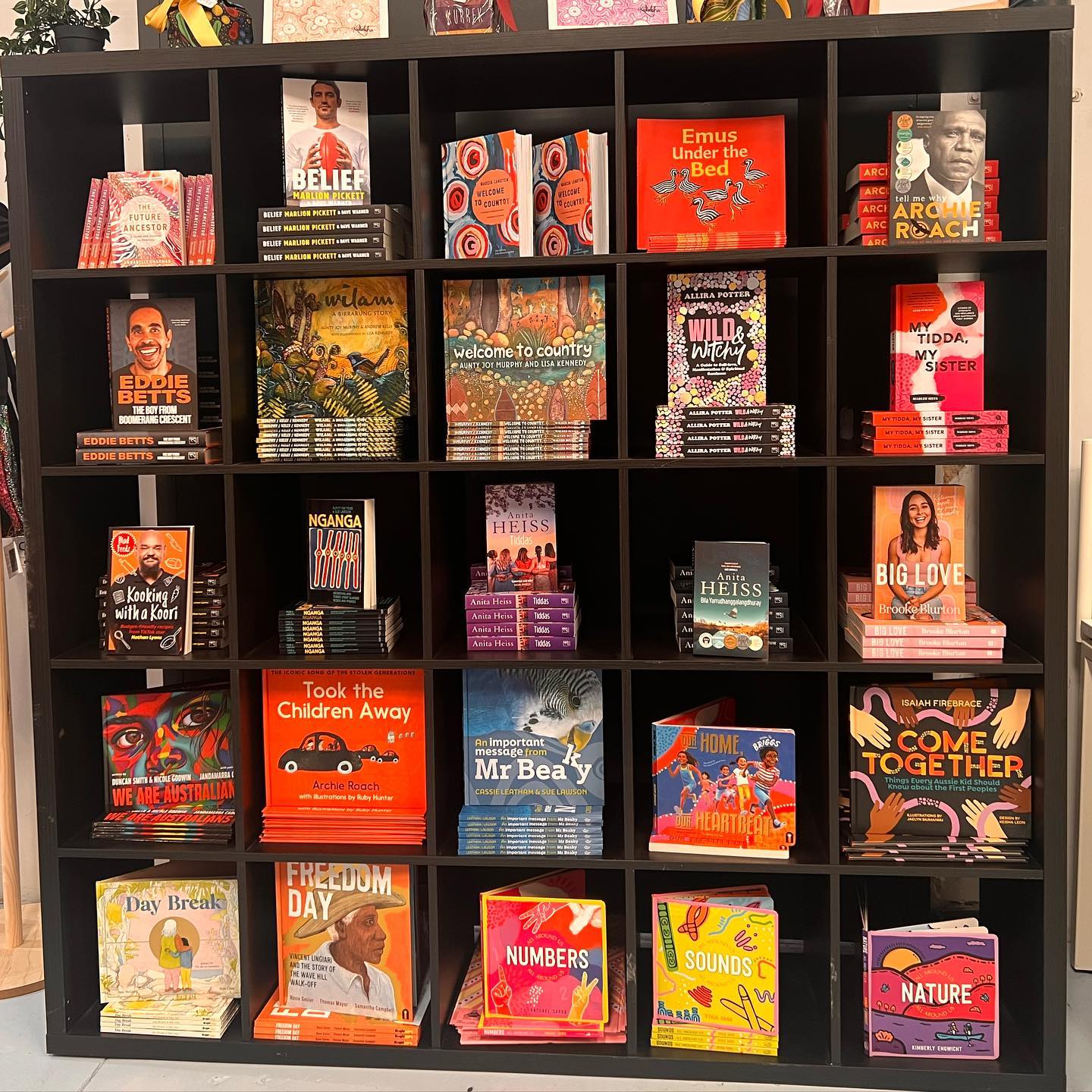 Bookshelf showing Blak Books