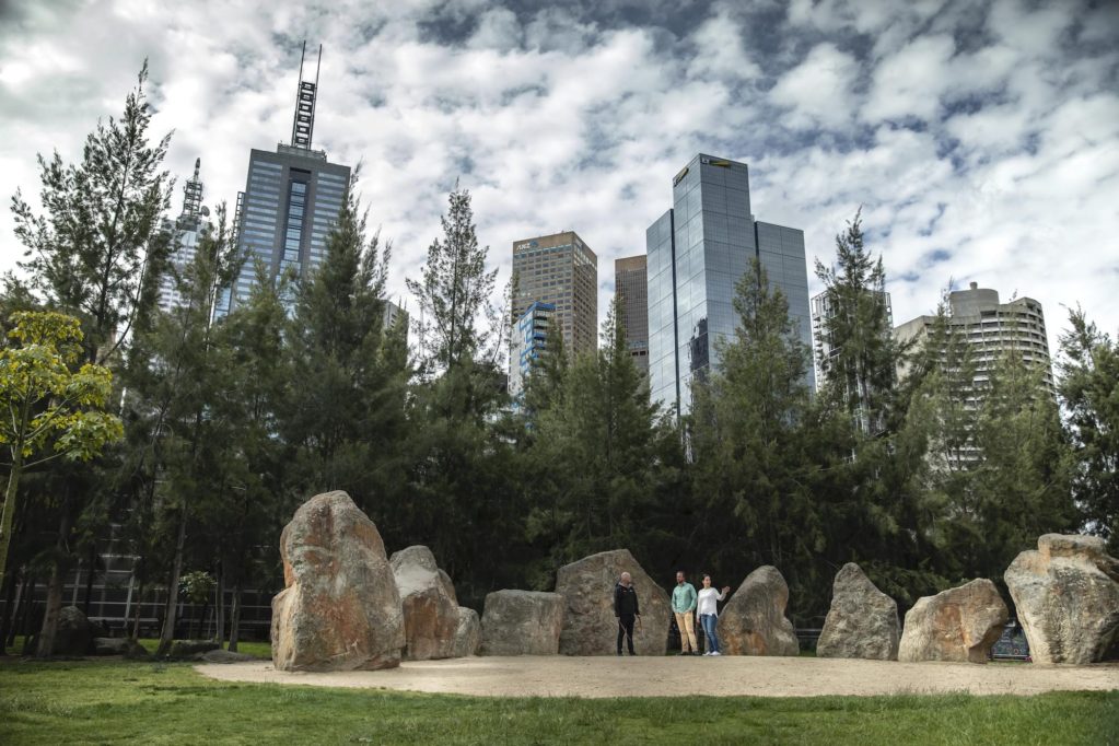 Photo of Aboriginal stone arrangement in Melbourne City