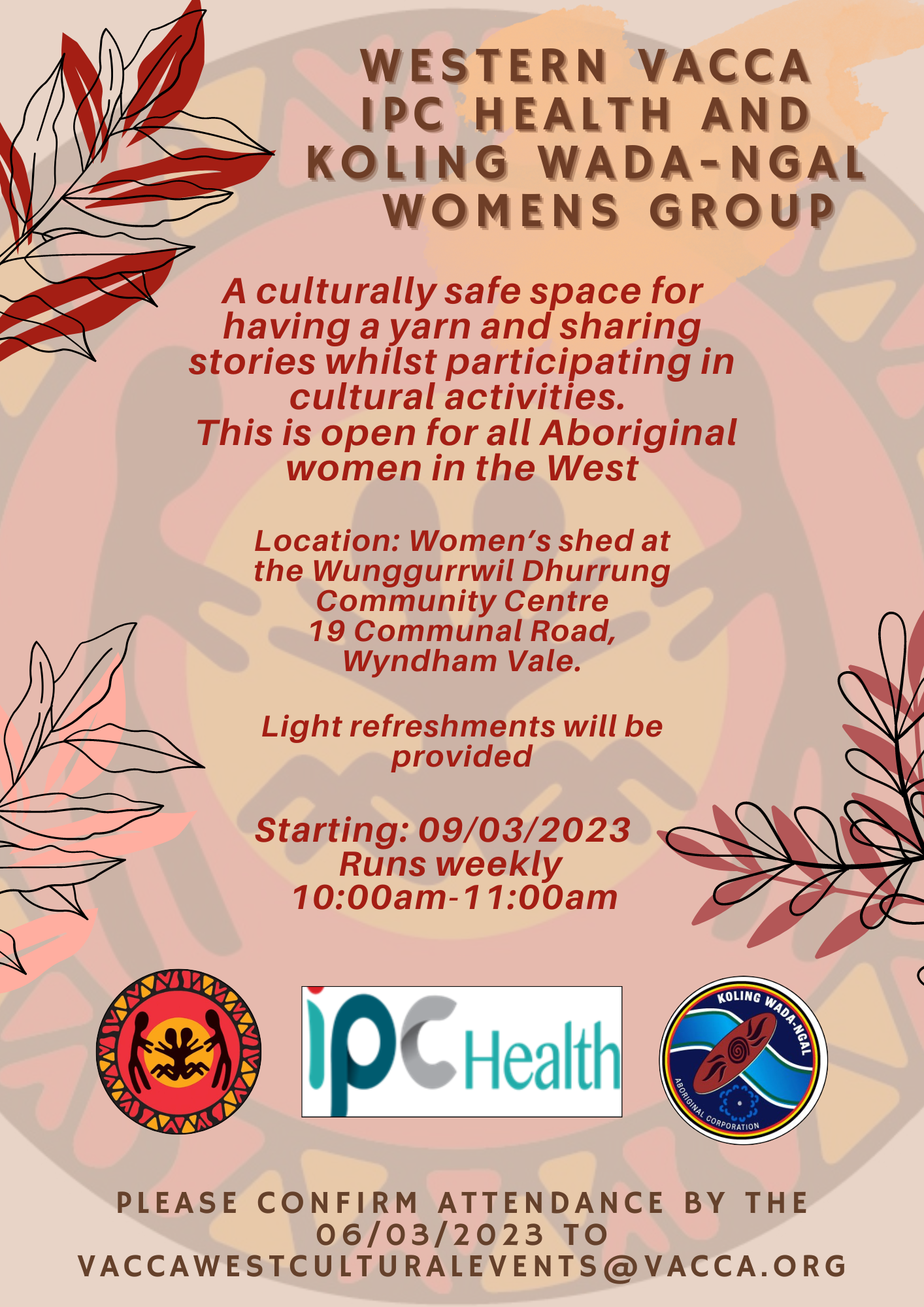 Womens Group Flyer with logos and background design