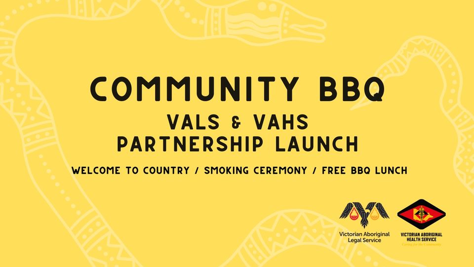Flyer promoting Community BBQ - VALS and VAHS - Partnership Lunch