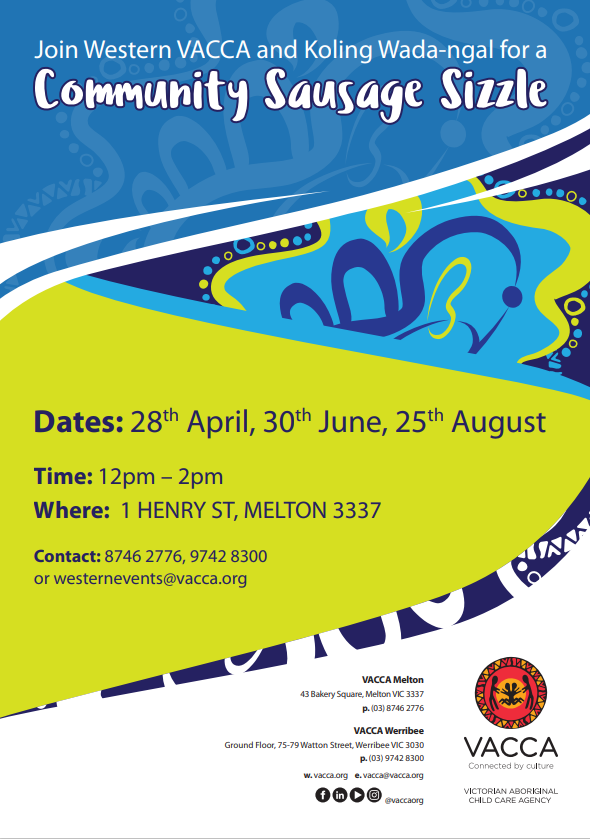 Flyer for the Community Sausage Sizzle - Melton