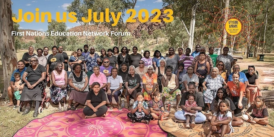 Photo of First Nations educators in central Australia for Utyerre Apanpe conference
