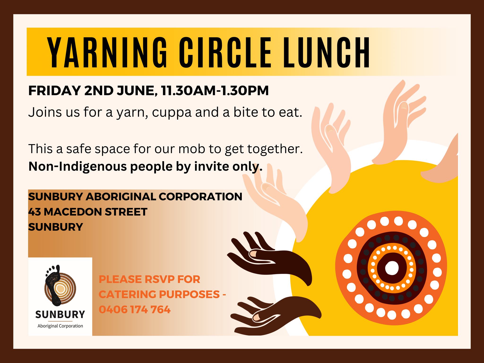 Yarning Circle Lunch Flyer