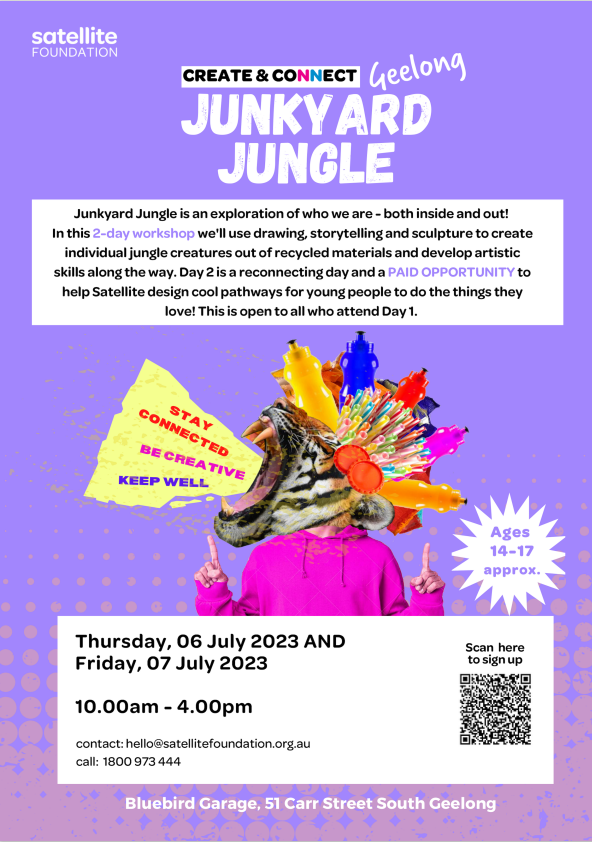 Create & Connect workshop - JunkyArd Jungle flyer