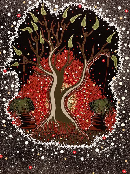 Artwork of a tree for We al-ali culturally informed healing training.