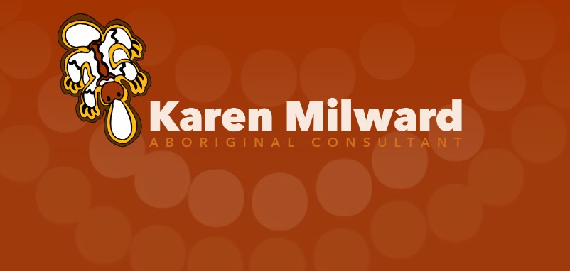 Karen Milward Consulting Logo on orange background