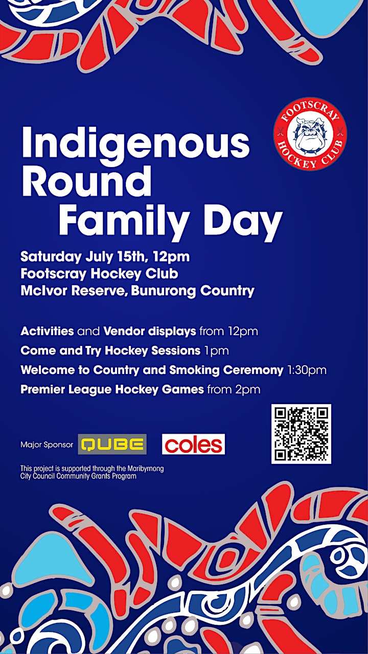 NAIDOC Footscray HockeyClub event Flyer