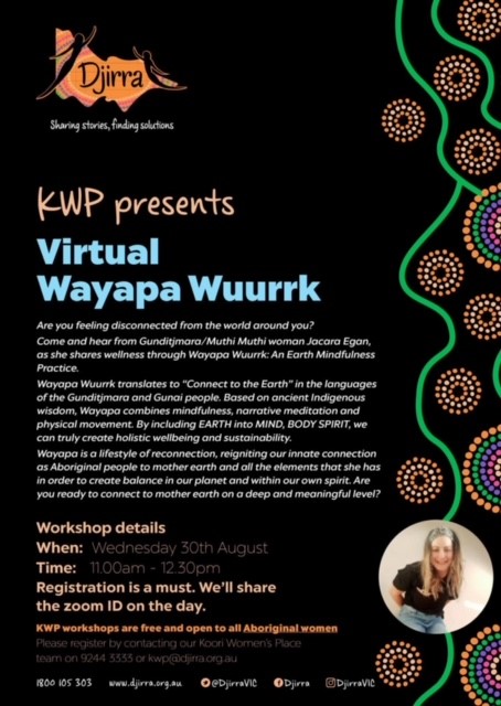 Virtual Wayapa Wuurrk Workshop - Wednesday 30th August- ONLINE