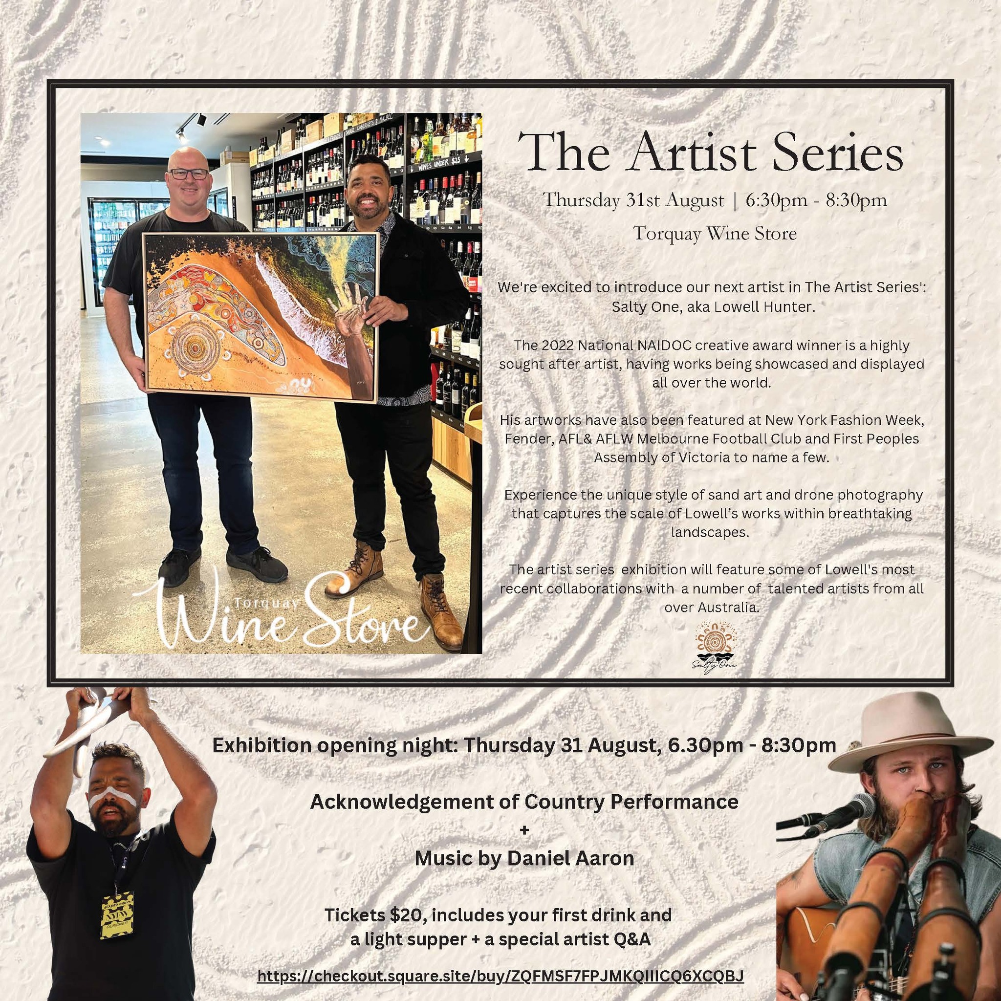 The Artist Series Salty One Lowell Hunter Exhibition Opening Night