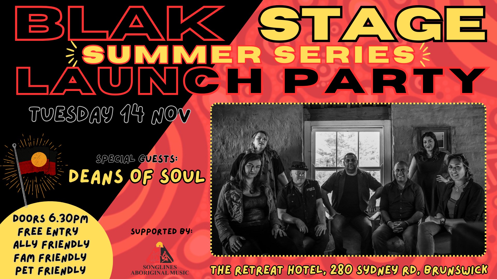 Flyer Blak Stage Summer Series Launch Party